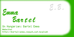 emma bartel business card